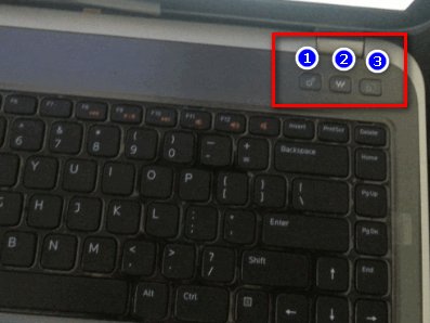 DELL inspiron电脑右上角的三个键什么功能？