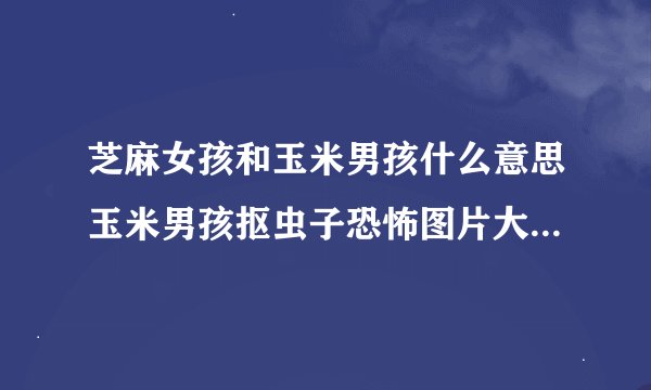 芝麻女孩和玉米男孩什么意思玉米男孩抠虫子恐怖图片大全真人图
