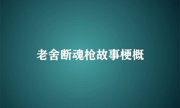 老舍断魂枪故事梗概