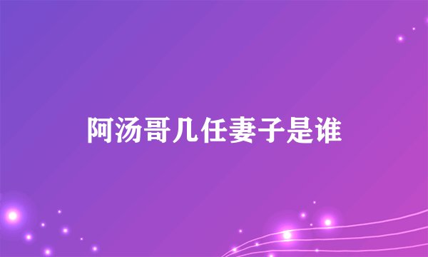 阿汤哥几任妻子是谁