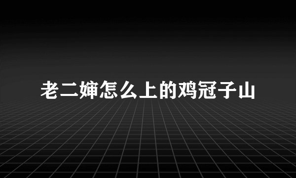 老二婶怎么上的鸡冠子山