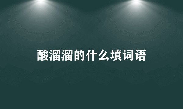 酸溜溜的什么填词语