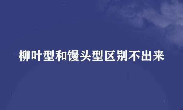 柳叶型和馒头型区别不出来