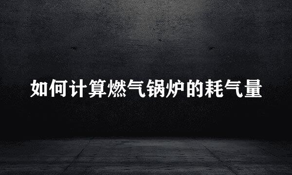 如何计算燃气锅炉的耗气量