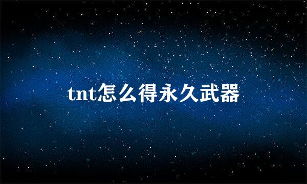 tnt怎么得永久武器