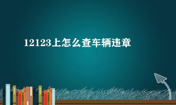 12123上怎么查车辆违章