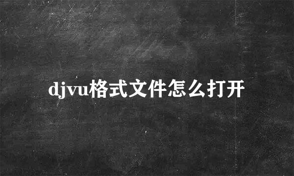 djvu格式文件怎么打开