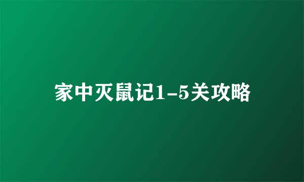 家中灭鼠记1-5关攻略