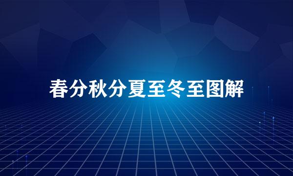 春分秋分夏至冬至图解