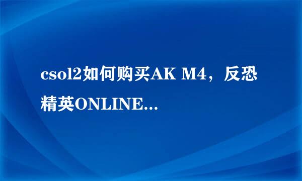 csol2如何购买AK M4，反恐精英ONLINE2激活武器