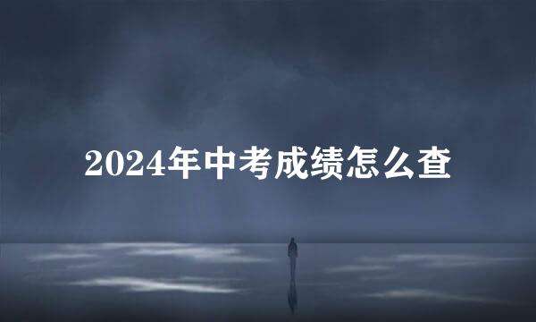2024年中考成绩怎么查