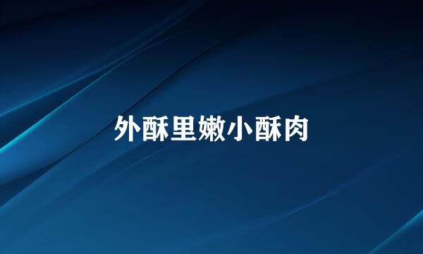 外酥里嫩小酥肉