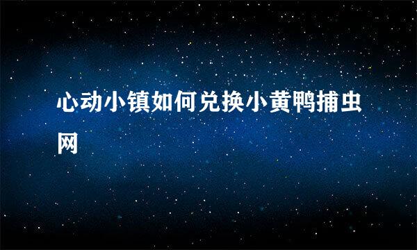 心动小镇如何兑换小黄鸭捕虫网