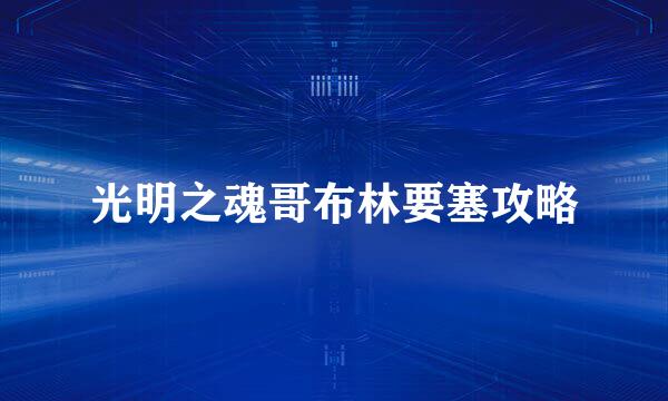 光明之魂哥布林要塞攻略