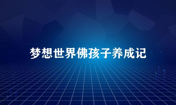梦想世界佛孩子养成记