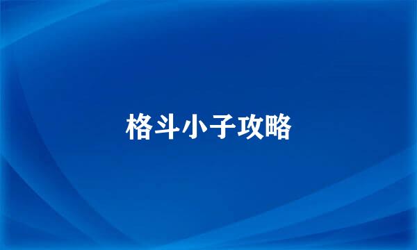 格斗小子攻略