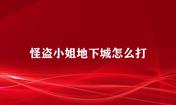 怪盗小姐地下城怎么打