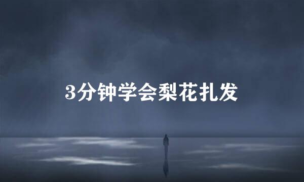 3分钟学会梨花扎发