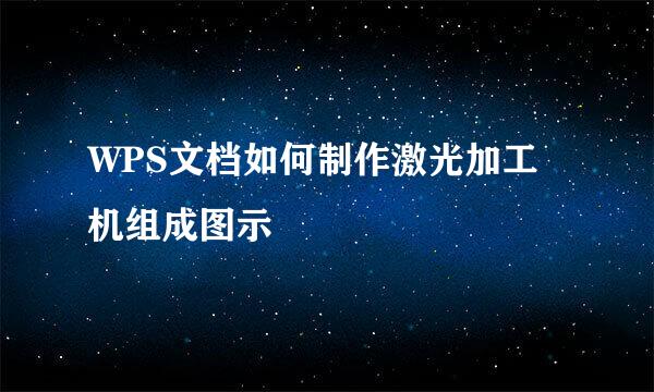 WPS文档如何制作激光加工机组成图示