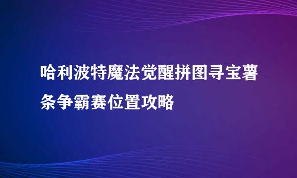 哈利波特魔法觉醒拼图寻宝薯条争霸赛位置攻略