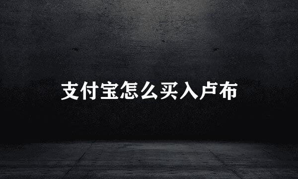 支付宝怎么买入卢布