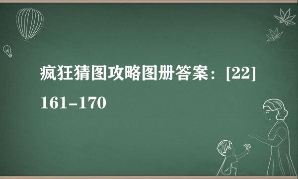 疯狂猜图攻略图册答案：[22]161-170