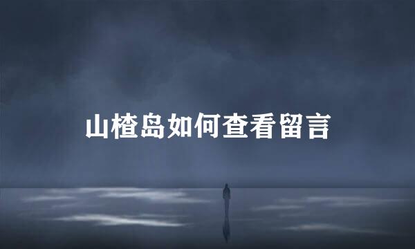 山楂岛如何查看留言