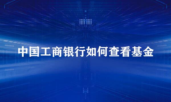 中国工商银行如何查看基金