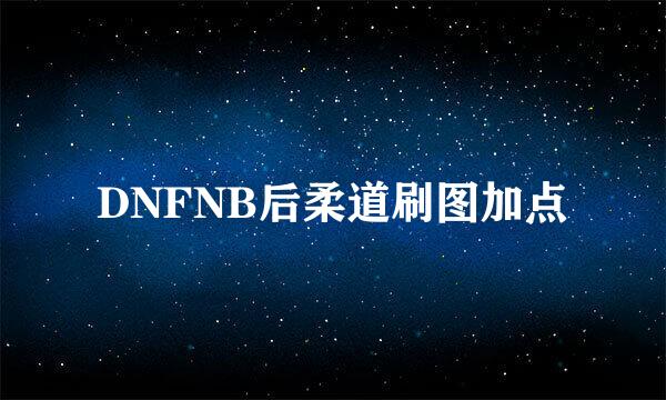 DNFNB后柔道刷图加点