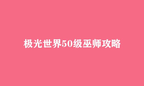 极光世界50级巫师攻略
