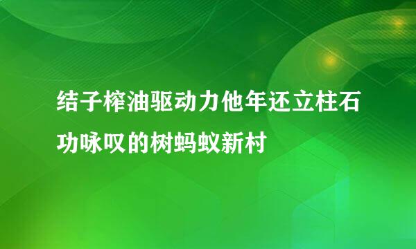 结子榨油驱动力他年还立柱石功咏叹的树蚂蚁新村