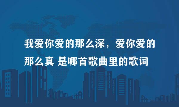 我爱你爱的那么深，爱你爱的那么真 是哪首歌曲里的歌词
