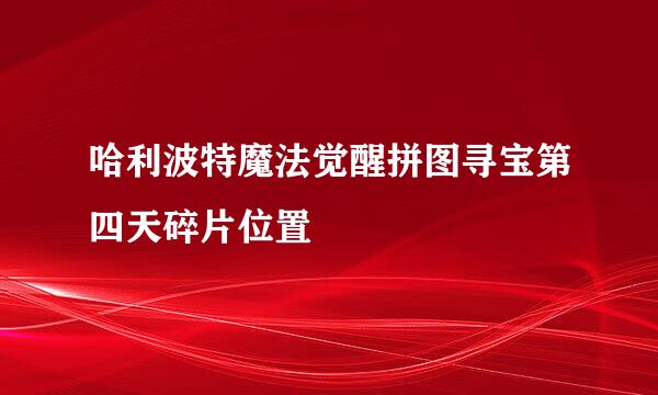 哈利波特魔法觉醒拼图寻宝第四天碎片位置