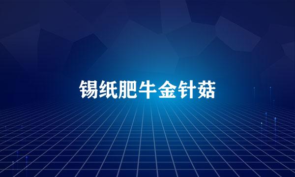 锡纸肥牛金针菇