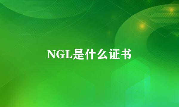 NGL是什么证书