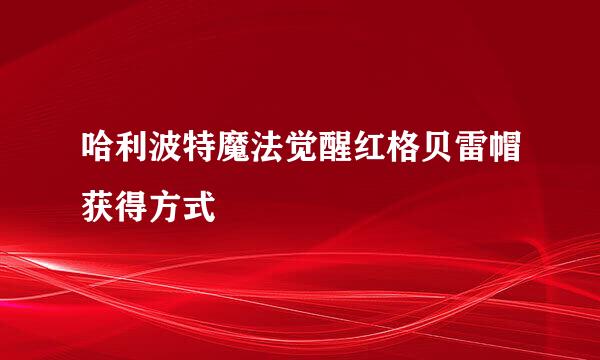 哈利波特魔法觉醒红格贝雷帽获得方式