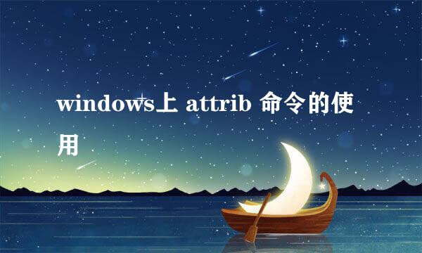 windows上 attrib 命令的使用
