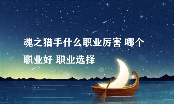 魂之猎手什么职业厉害 哪个职业好 职业选择