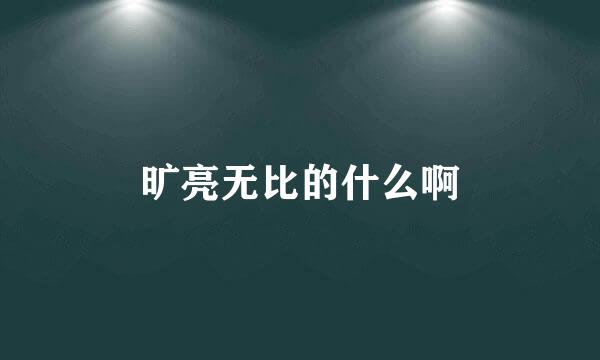 旷亮无比的什么啊