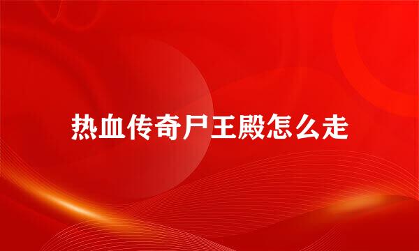 热血传奇尸王殿怎么走