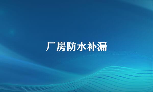 厂房防水补漏