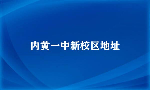 内黄一中新校区地址