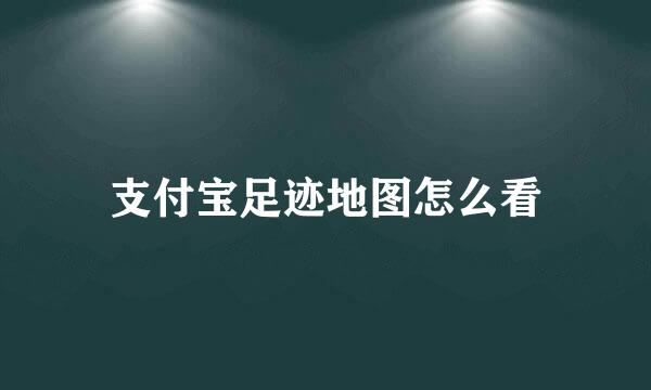 支付宝足迹地图怎么看