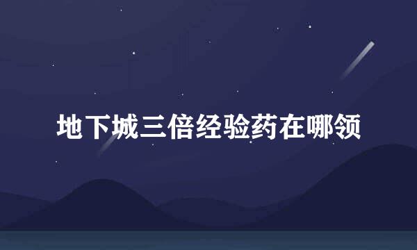 地下城三倍经验药在哪领