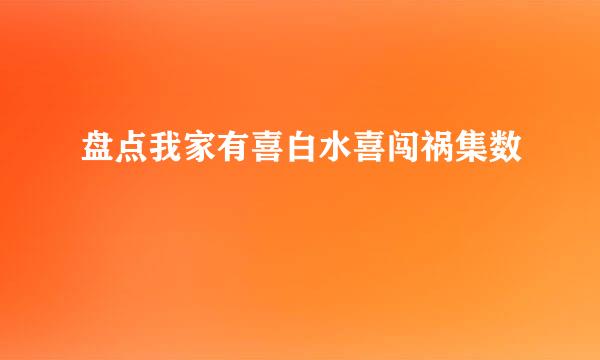 盘点我家有喜白水喜闯祸集数