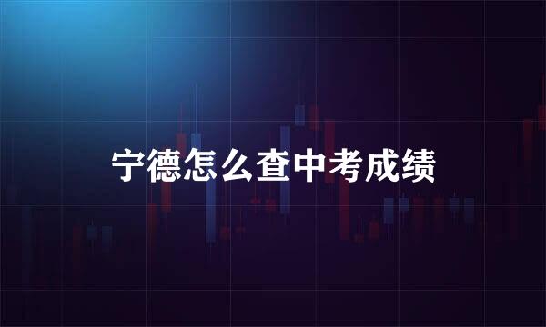 宁德怎么查中考成绩