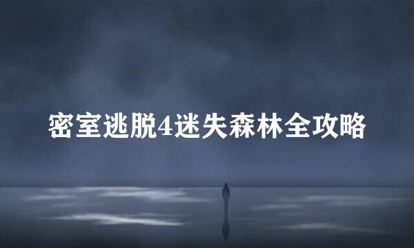 密室逃脱4迷失森林全攻略