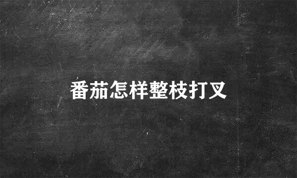 番茄怎样整枝打叉