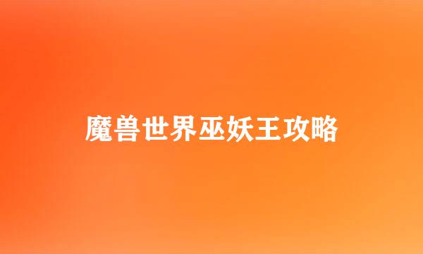 魔兽世界巫妖王攻略