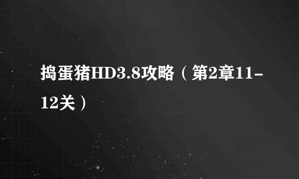 捣蛋猪HD3.8攻略（第2章11-12关）
